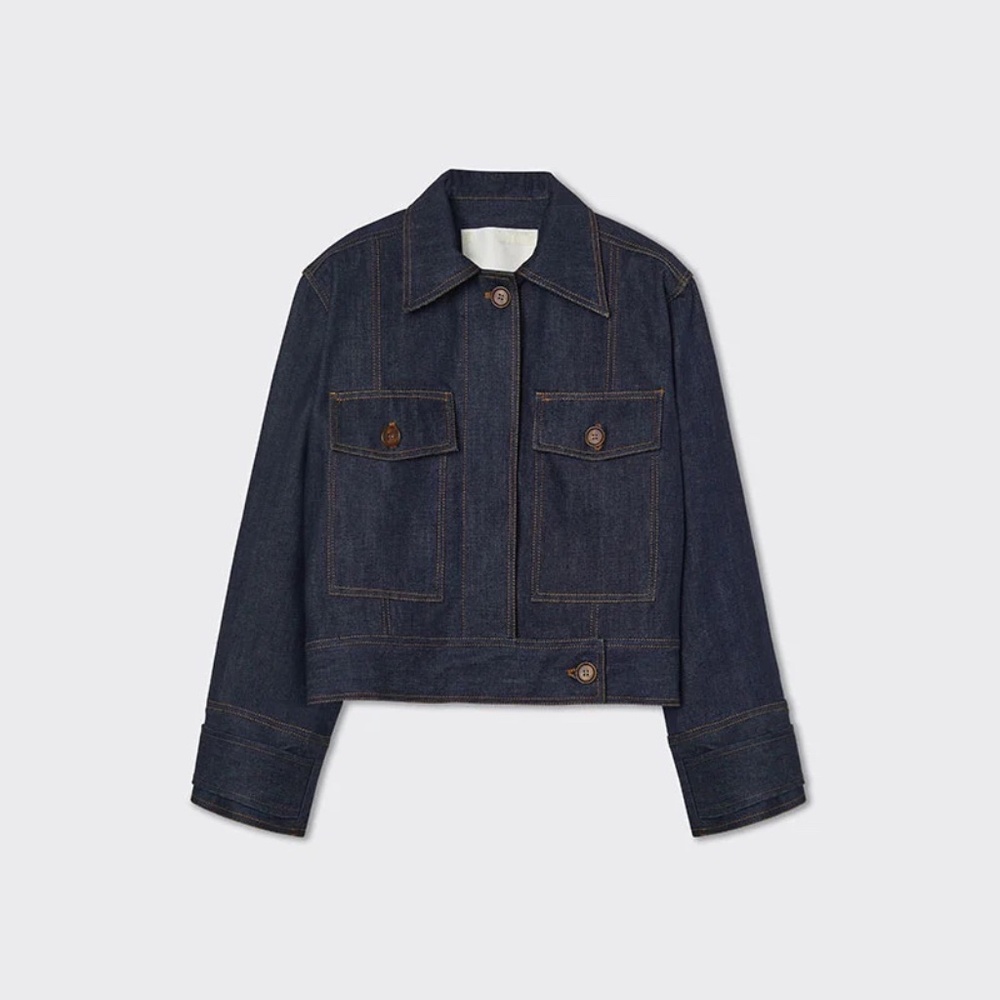 A LINE Cropped Denim Jacket